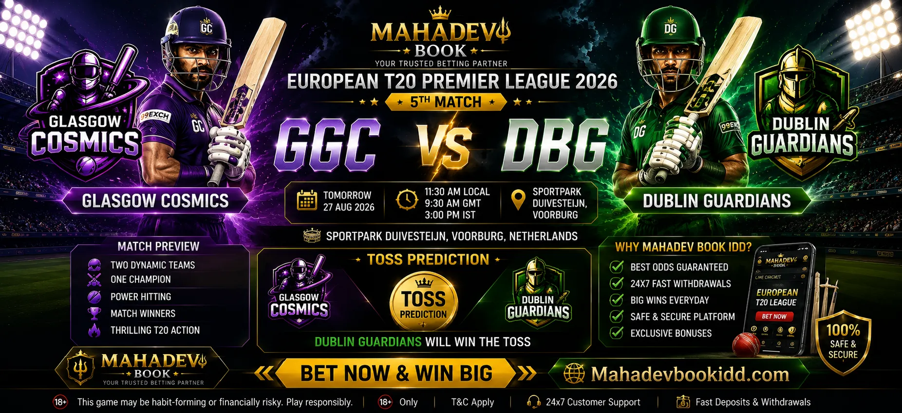 GGC vs DBG 5th Match prediction European T20 Premier League 2026