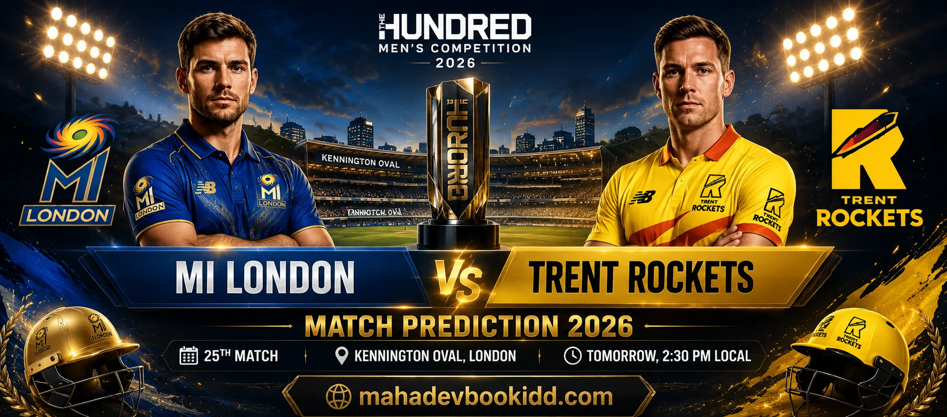 MI London vs Trent Rockets 25th Match The Hundred 2026