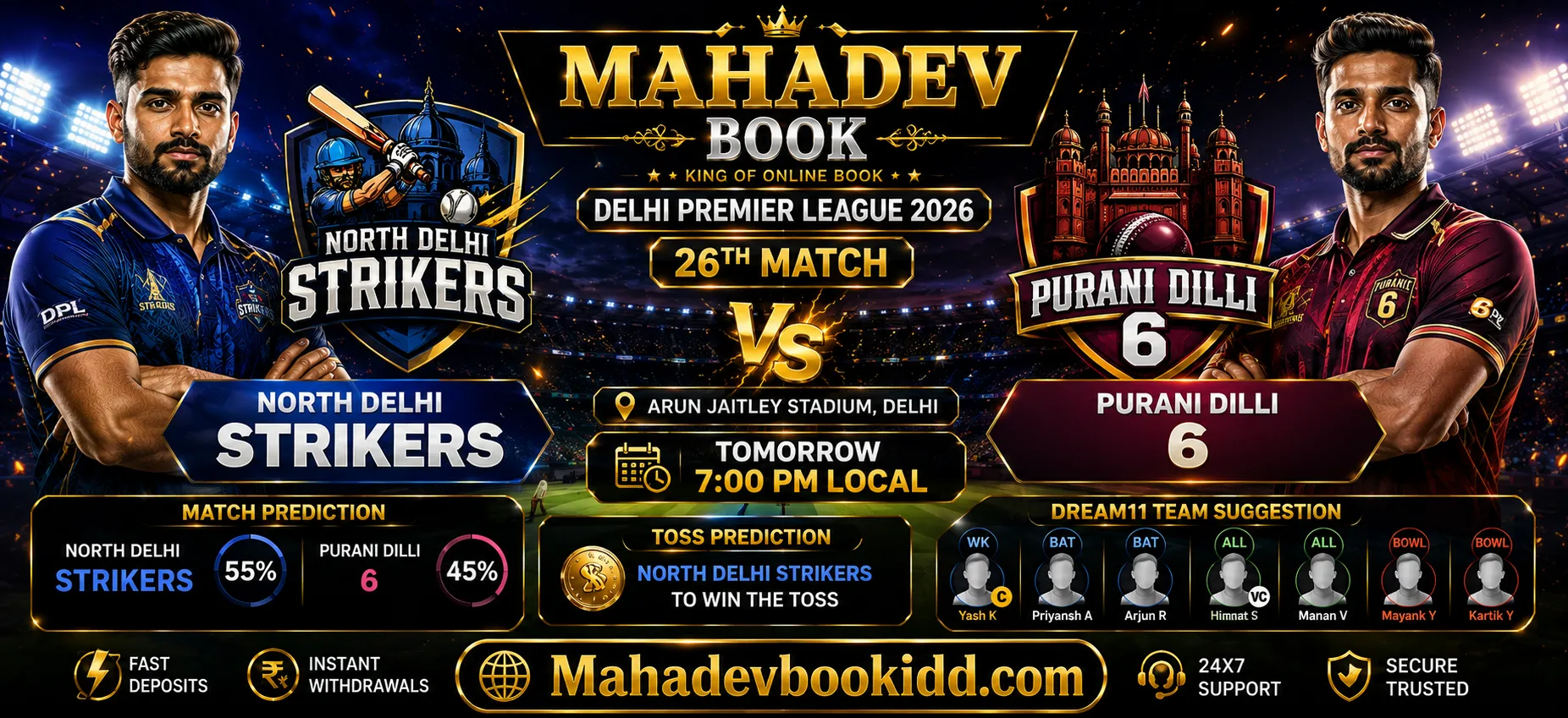 NDS vs PD match prediction Delhi Premier League 2026
