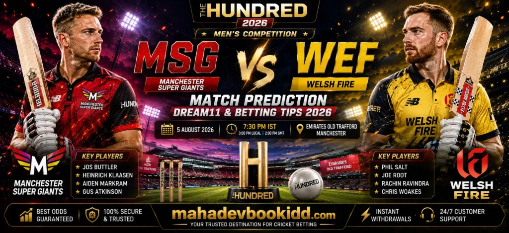 MSG vs WEF 21st Match 2026