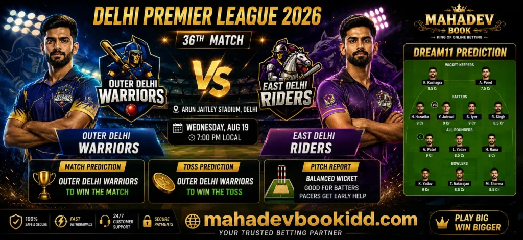 ODW vs EDR 36th Match 2026