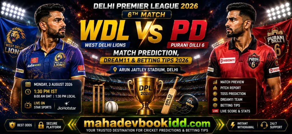 WDL vs PD 6th Match 2026