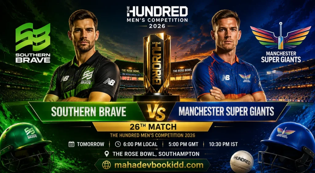 SOU vs MSG 26th Match 2026