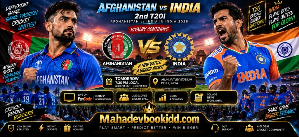 Afghanistan vs India 2nd T20I match prediction