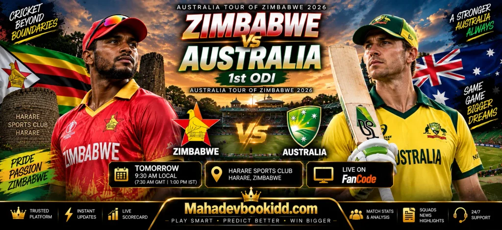 Zimbabwe vs Australia 1st ODI match prediction
